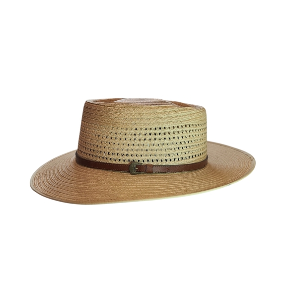 Akubra Hemp/Leather Balmoral Hat Size 62 Australian Great Condition - Picture 4 of 7